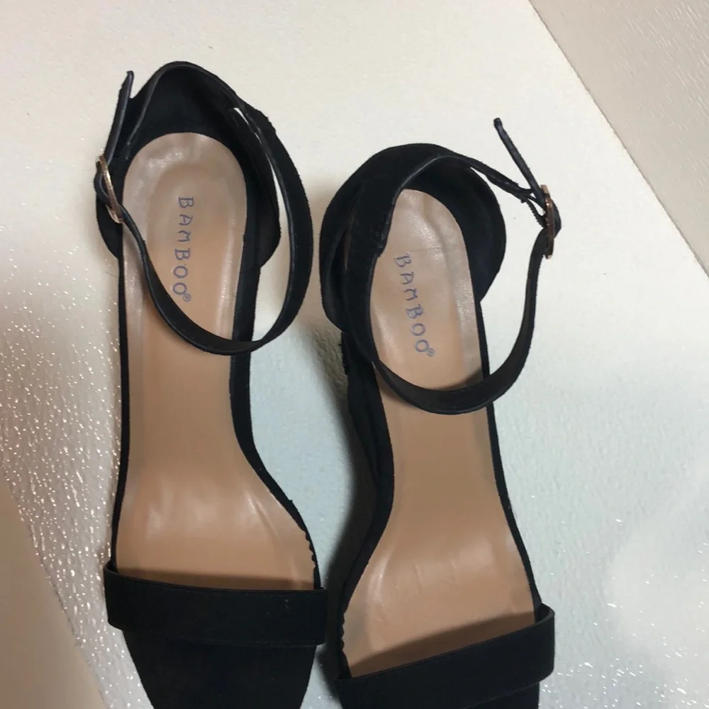 Bamboo black‎ women’s shoes Sz 9